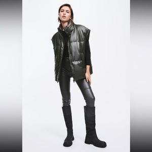 NWT Zara faux leather leggings